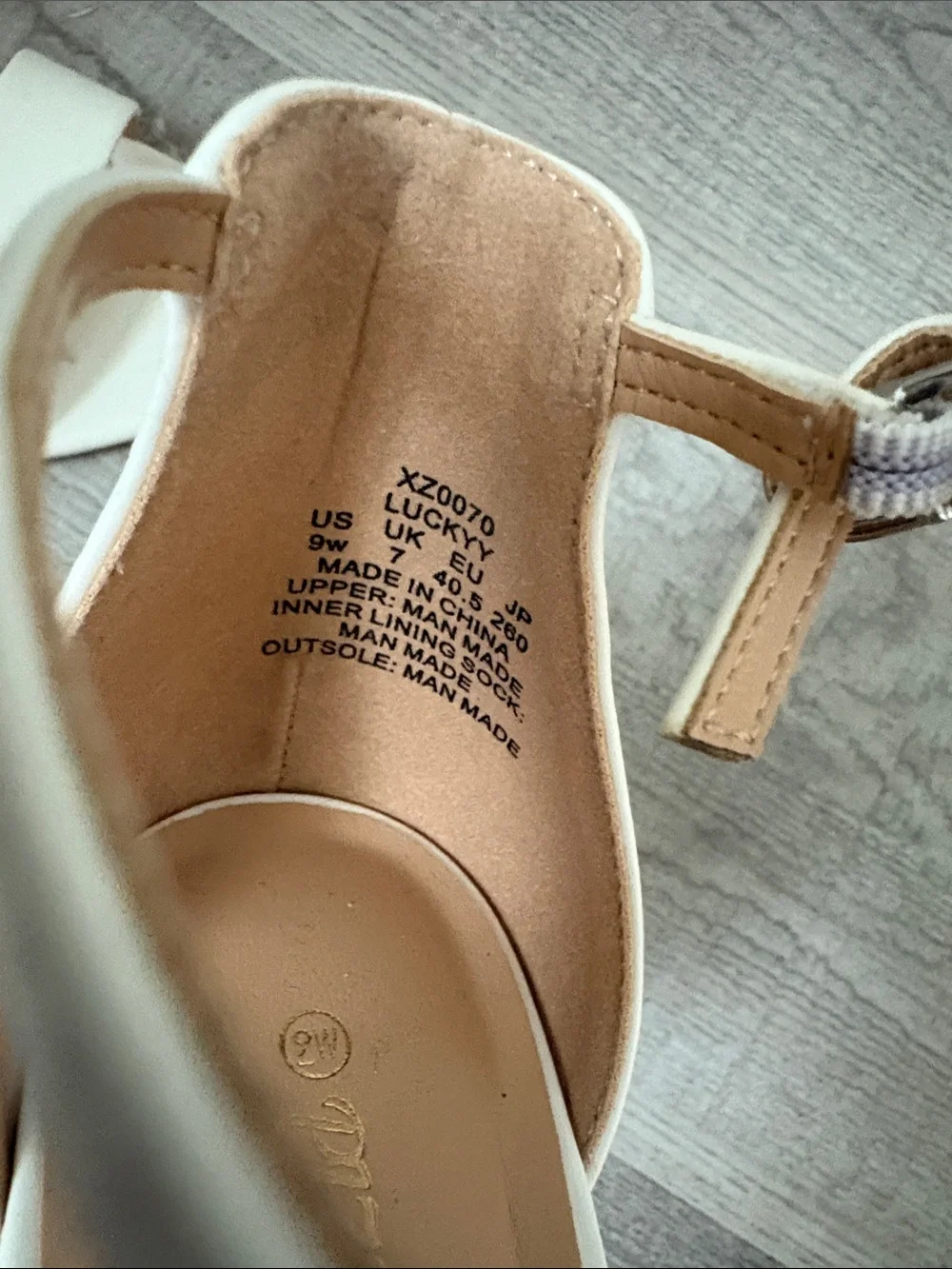 Lucky Brand White Ankle-Strap Block Heel Sandals